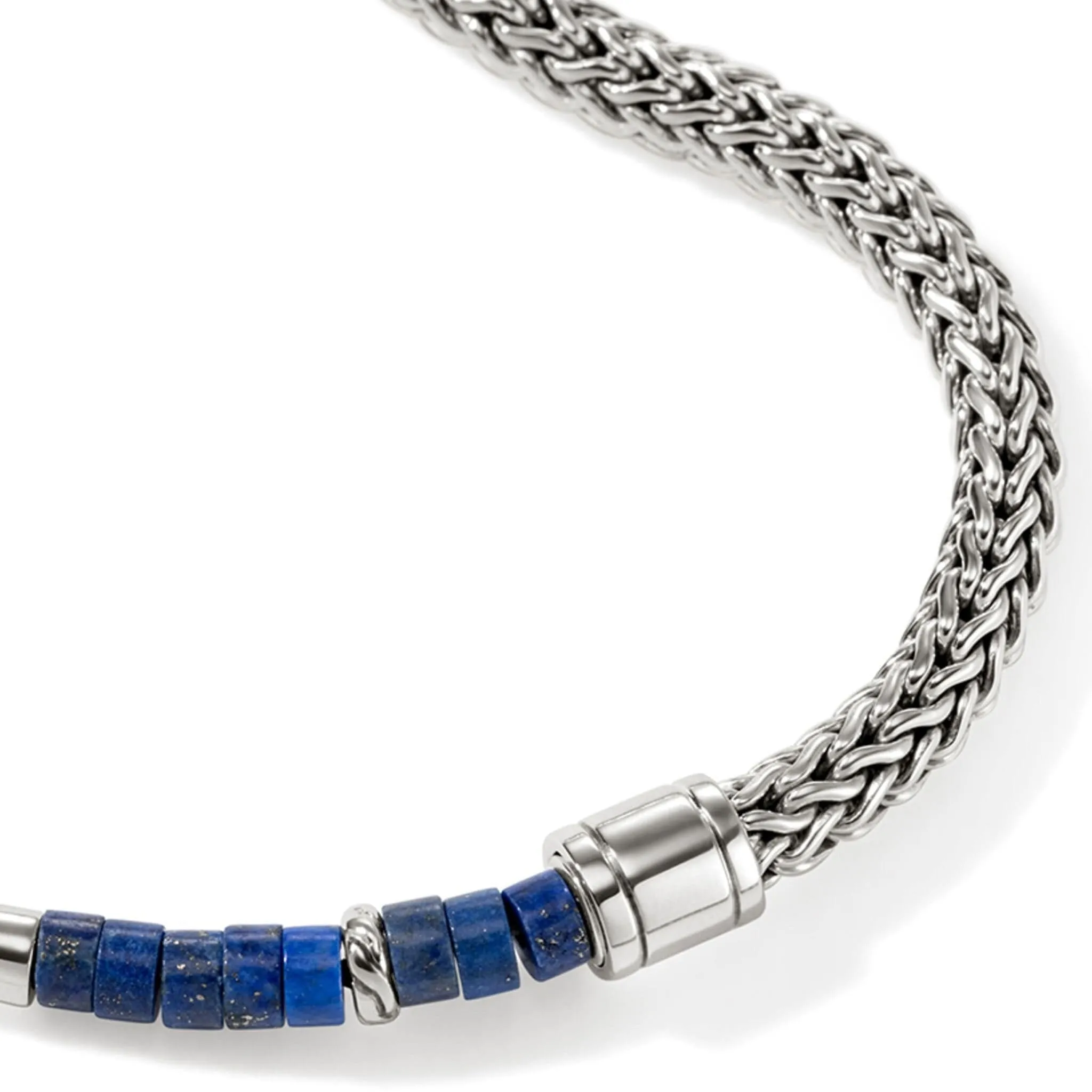 John Hardy Silver Heishi Lapis Bracelet