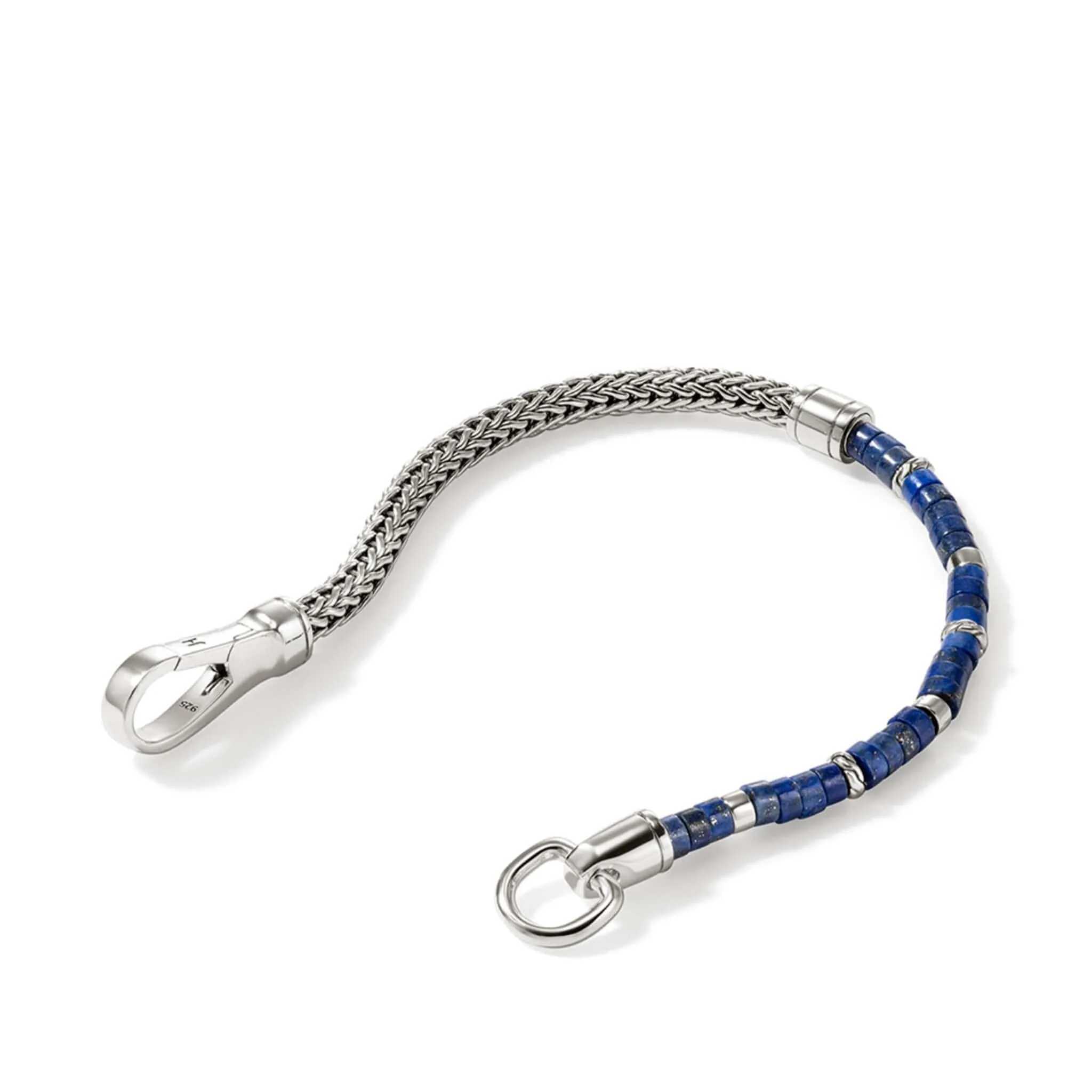 John Hardy Silver Heishi Lapis Bracelet