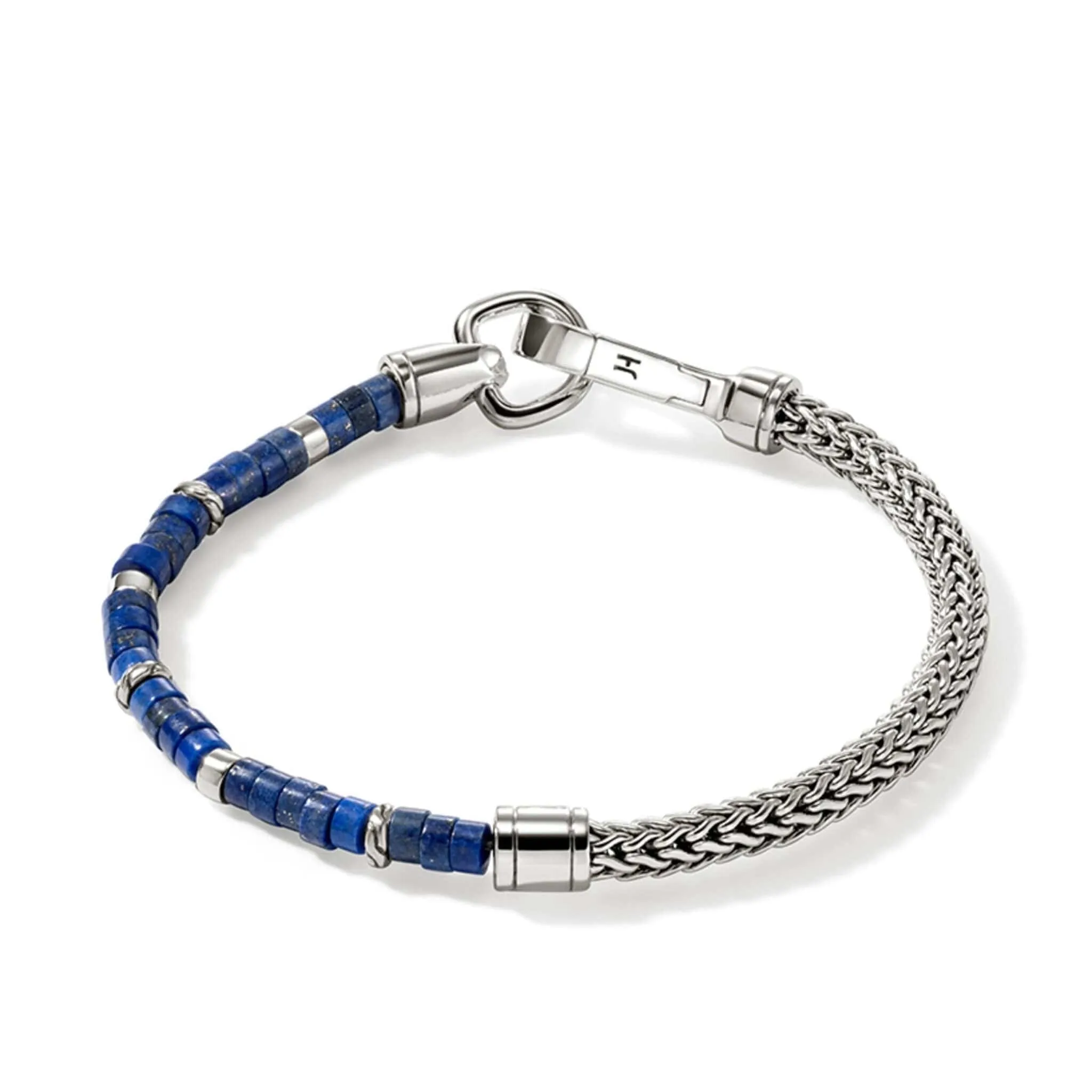 John Hardy Silver Heishi Lapis Bracelet
