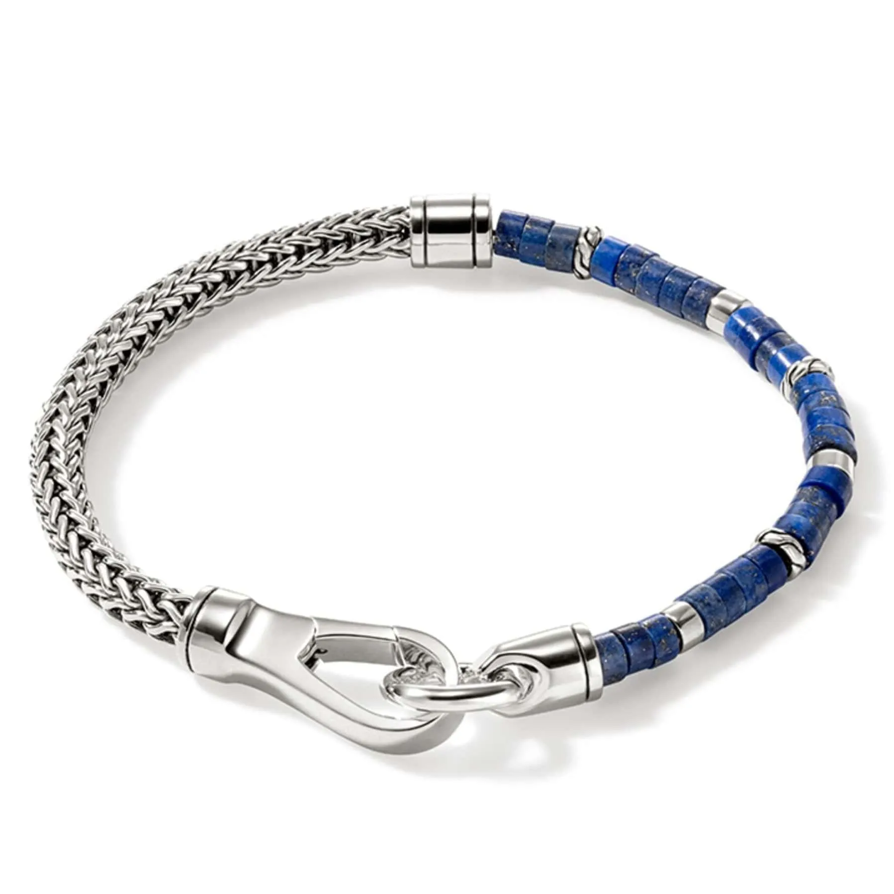 John Hardy Silver Heishi Lapis Bracelet