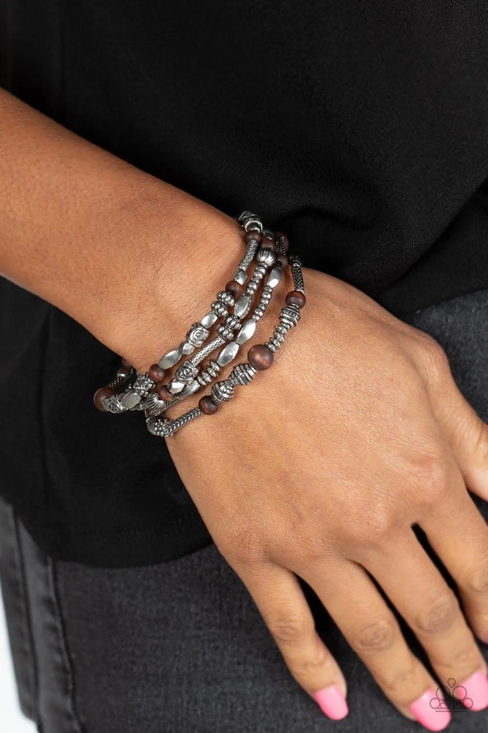 Jungle Jubilee - Brown (Wood Beads) Bracelet