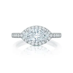 Kate East & West Marquise Diamond Halo