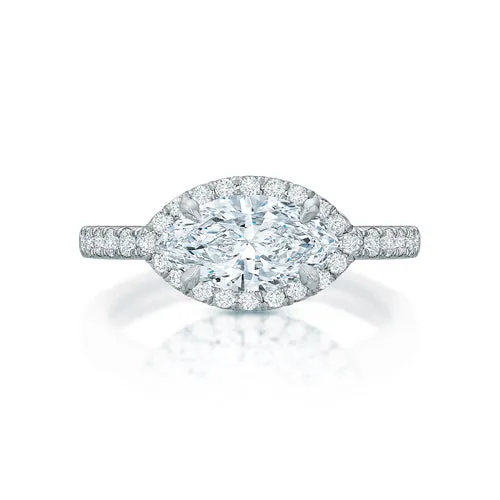 Kate East & West Marquise Diamond Halo