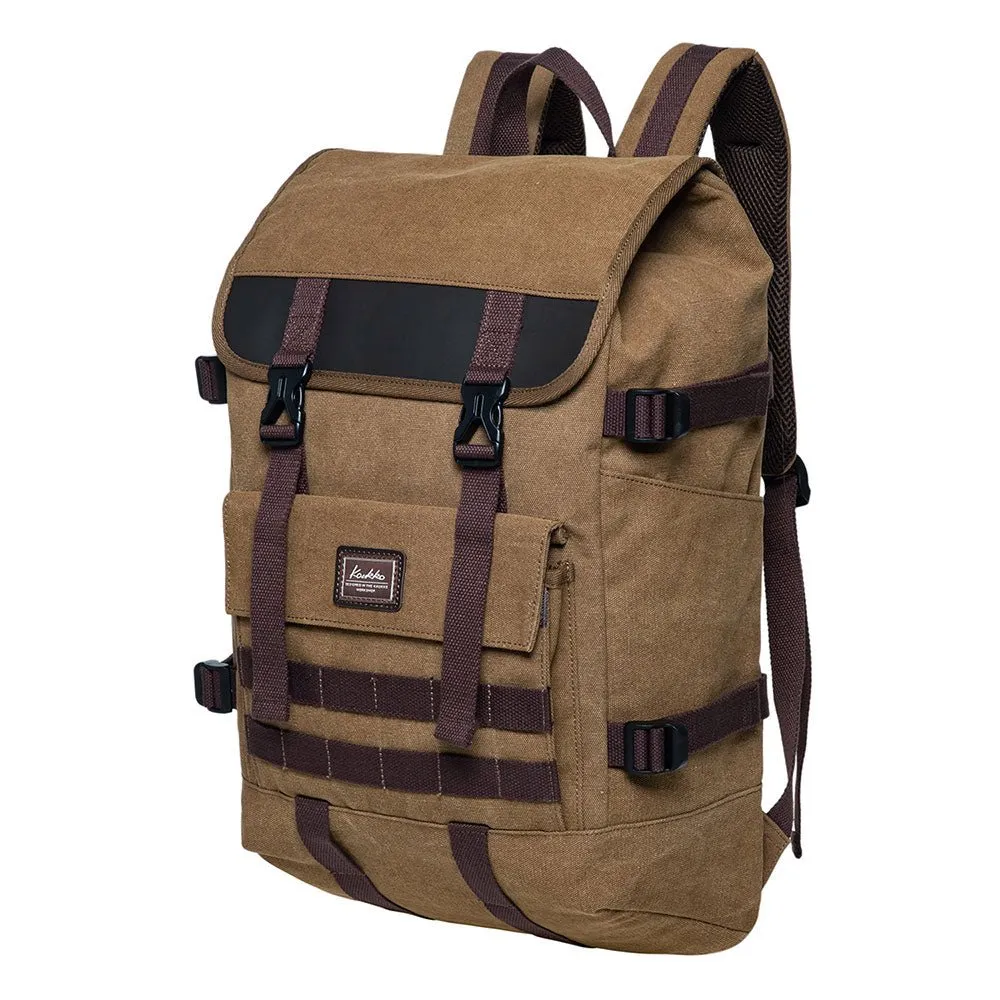 KAUKKO Casual Daypacks Multipurpose Backpacks, Outdoor Backpack, Travel Rucksack Khaki(Canvas)