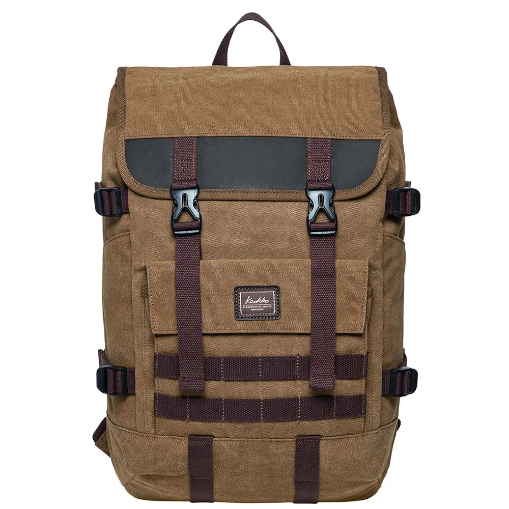 KAUKKO Casual Daypacks Multipurpose Backpacks, Outdoor Backpack, Travel Rucksack Khaki(Canvas)