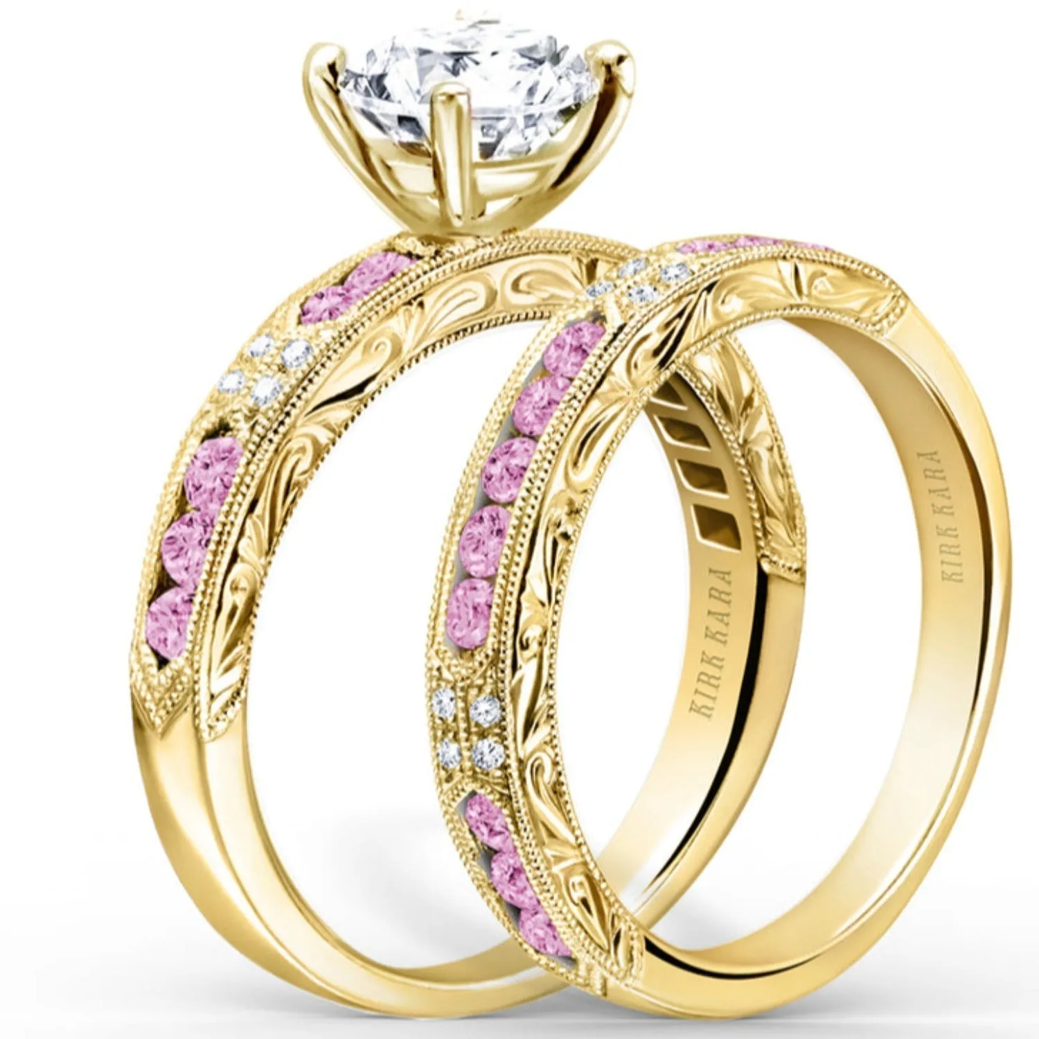 Kirk Kara "Charlotte" Pink Sapphire Diamond Engagement Ring