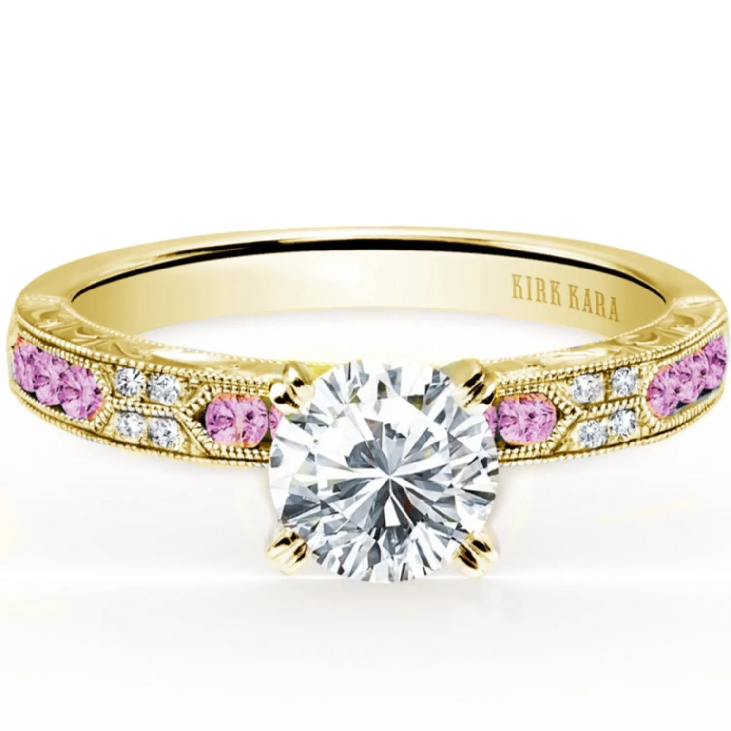 Kirk Kara "Charlotte" Pink Sapphire Diamond Engagement Ring