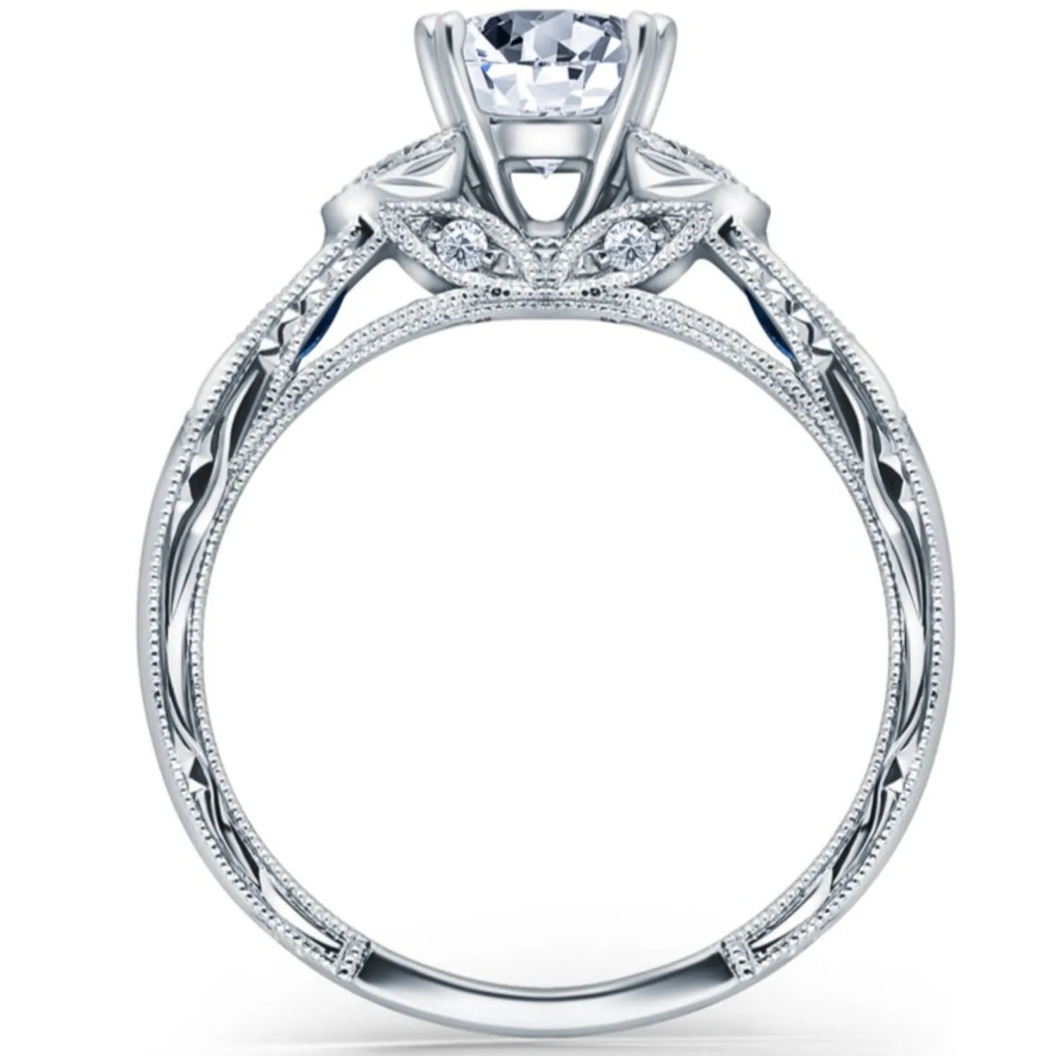 Kirk Kara "Dahlia" Marquise Side Stone Diamond Engagement Ring
