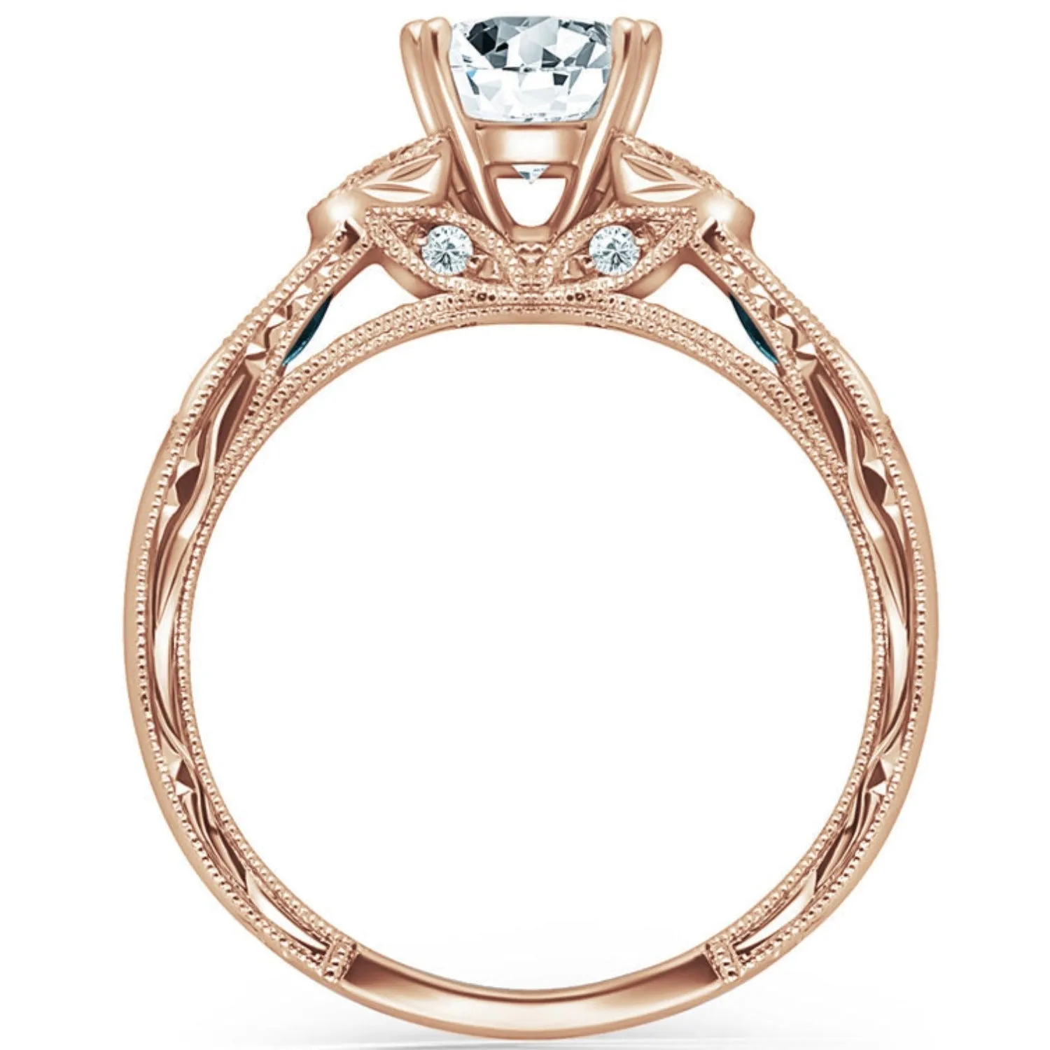 Kirk Kara "Dahlia" Marquise Side Stone Diamond Engagement Ring