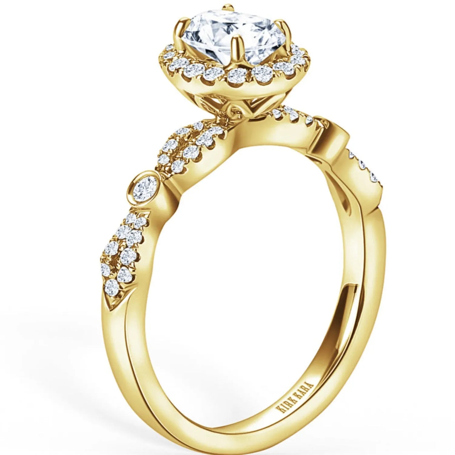 Kirk Kara "Lori" Oval Cut Hidden Halo Diamond Engagement Ring