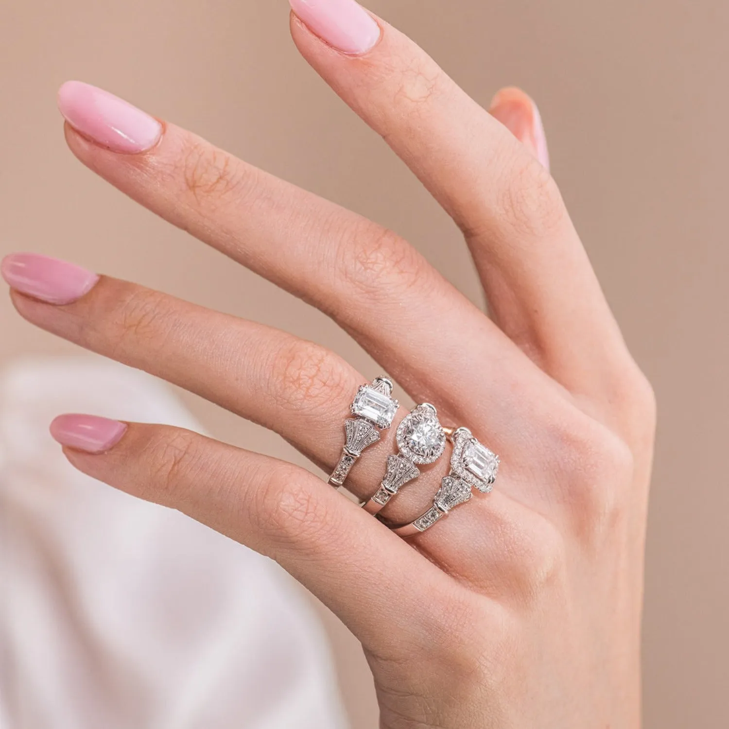 Kirk Kara "Lori" Round Cut Diamond Halo Engagement Ring