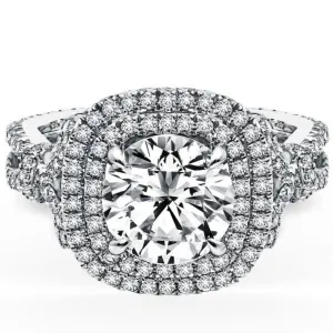 Kirk Kara "Pirouetta" Double Halo Diamond Engagement Ring