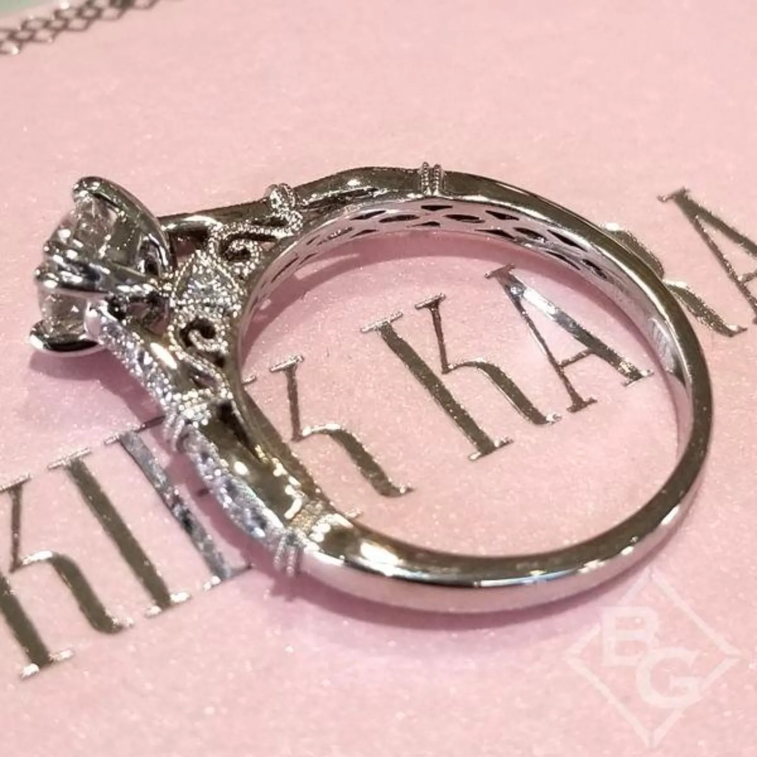 Kirk Kara "Stella" Vintage Style Diamond Engagement Ring