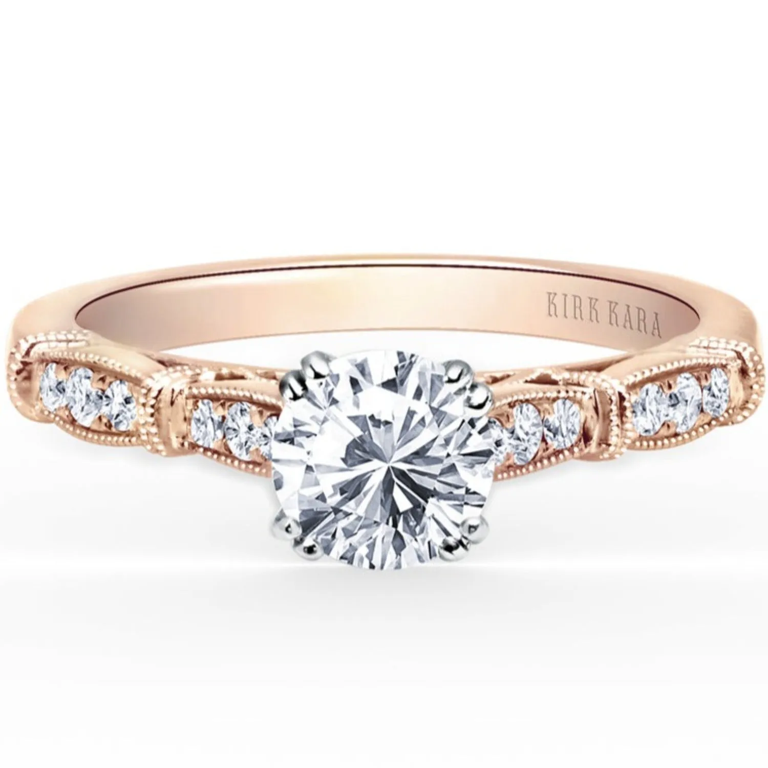 Kirk Kara "Stella" Vintage Style Diamond Engagement Ring