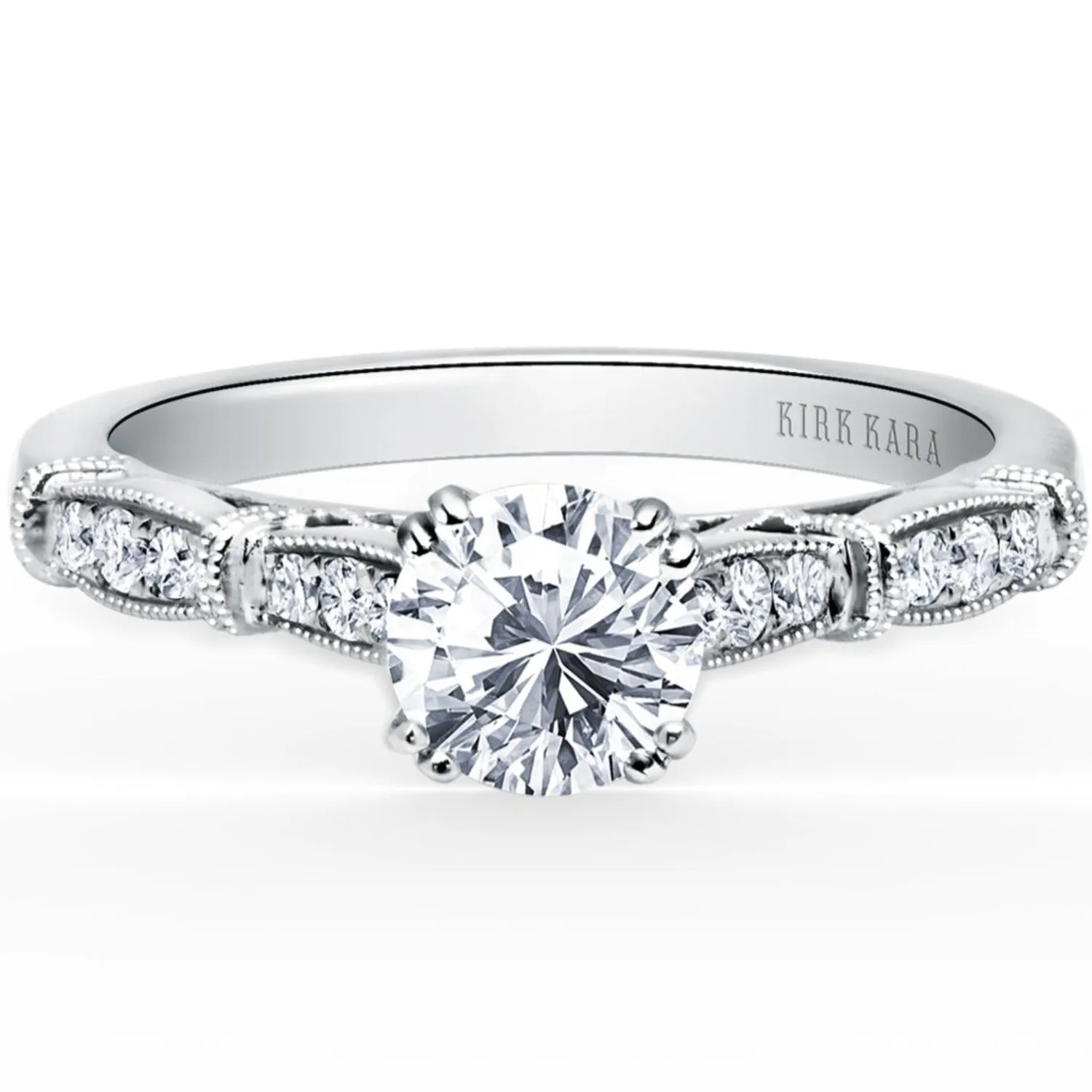 Kirk Kara "Stella" Vintage Style Diamond Engagement Ring