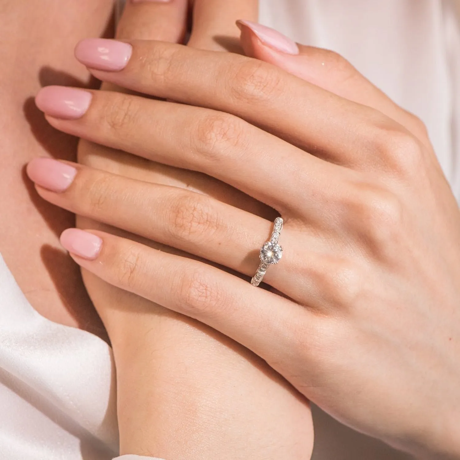 Kirk Kara "Stella" Vintage Style Diamond Engagement Ring