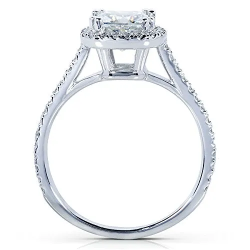Kobelli Cushion-cut Moissanite Engagement Ring 1 1/3 CTW 14k White Gold, Size 8