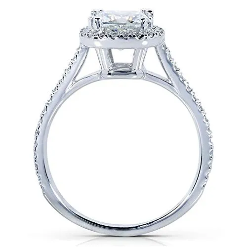 Kobelli Cushion-cut Moissanite Engagement Ring 1 1/3 CTW 14k White Gold, Size 8