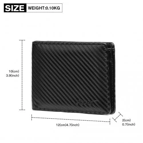 Kono Business Casual RFID Blocking Mens Wallet - Black