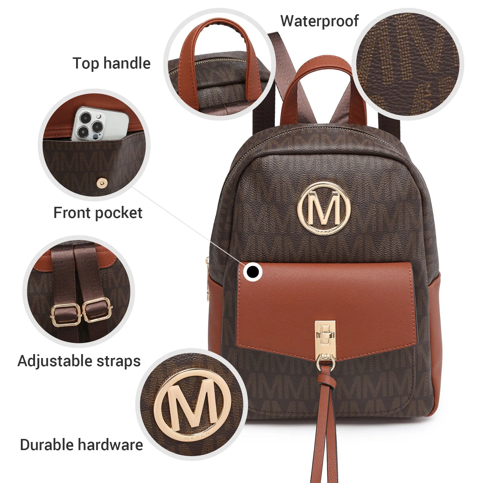 Ladies Small Backpack Purse for Women Fashion Daypacks Purse