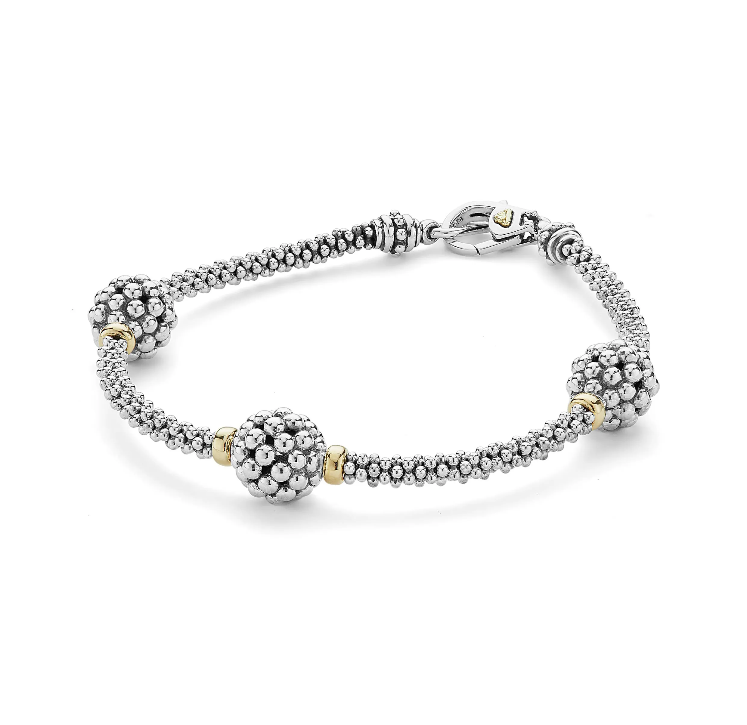 LAGOS Signature Caviar Three Station Beaded Bracelet