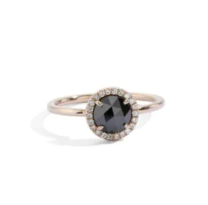 large aura solitaire black diamond