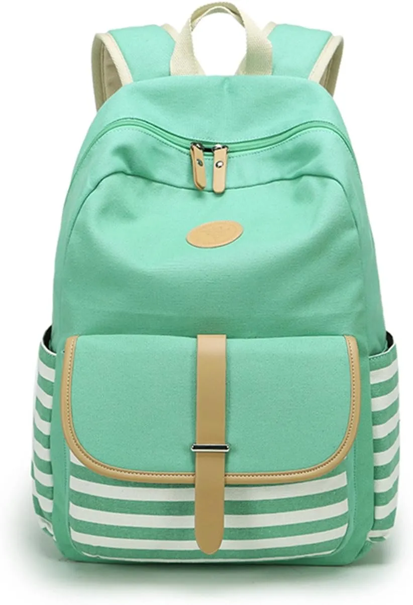 Leaper Canvas School Backpack for Girls Laptop Bag Travel Bag Bookbag Daypack