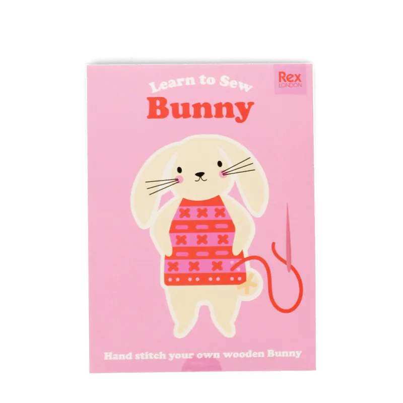 Learn To Sew Wooden Hand-Stitched Set - Bunny