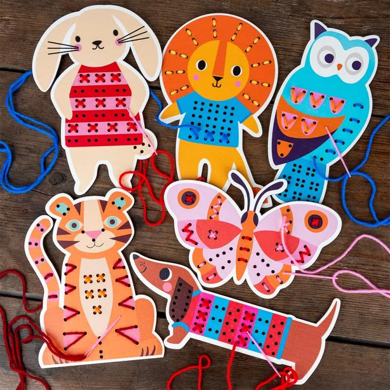 Learn To Sew Wooden Hand-Stitched Set - Bunny
