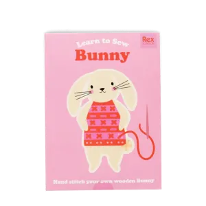Learn To Sew Wooden Hand-Stitched Set - Bunny