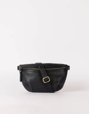 Leather Bum Bag Milo - Black Soft Grain