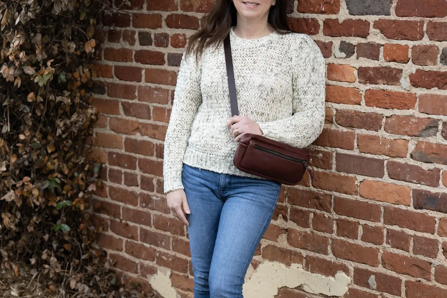 LEATHER FANNY PACK / LEATHER WAIST BAG - MERLOT