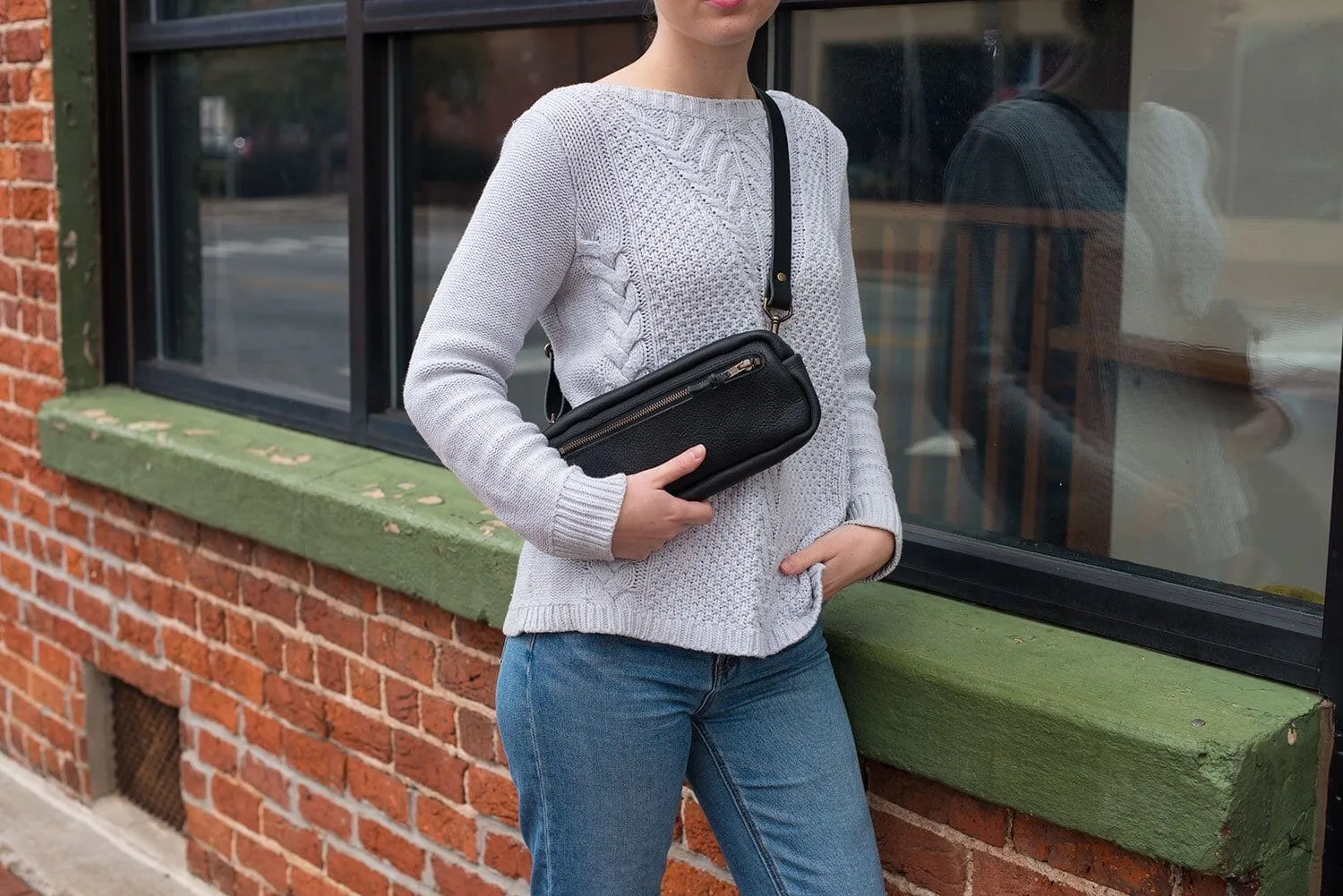 LEATHER FANNY PACK / LEATHER WAIST BAG - MOCHA