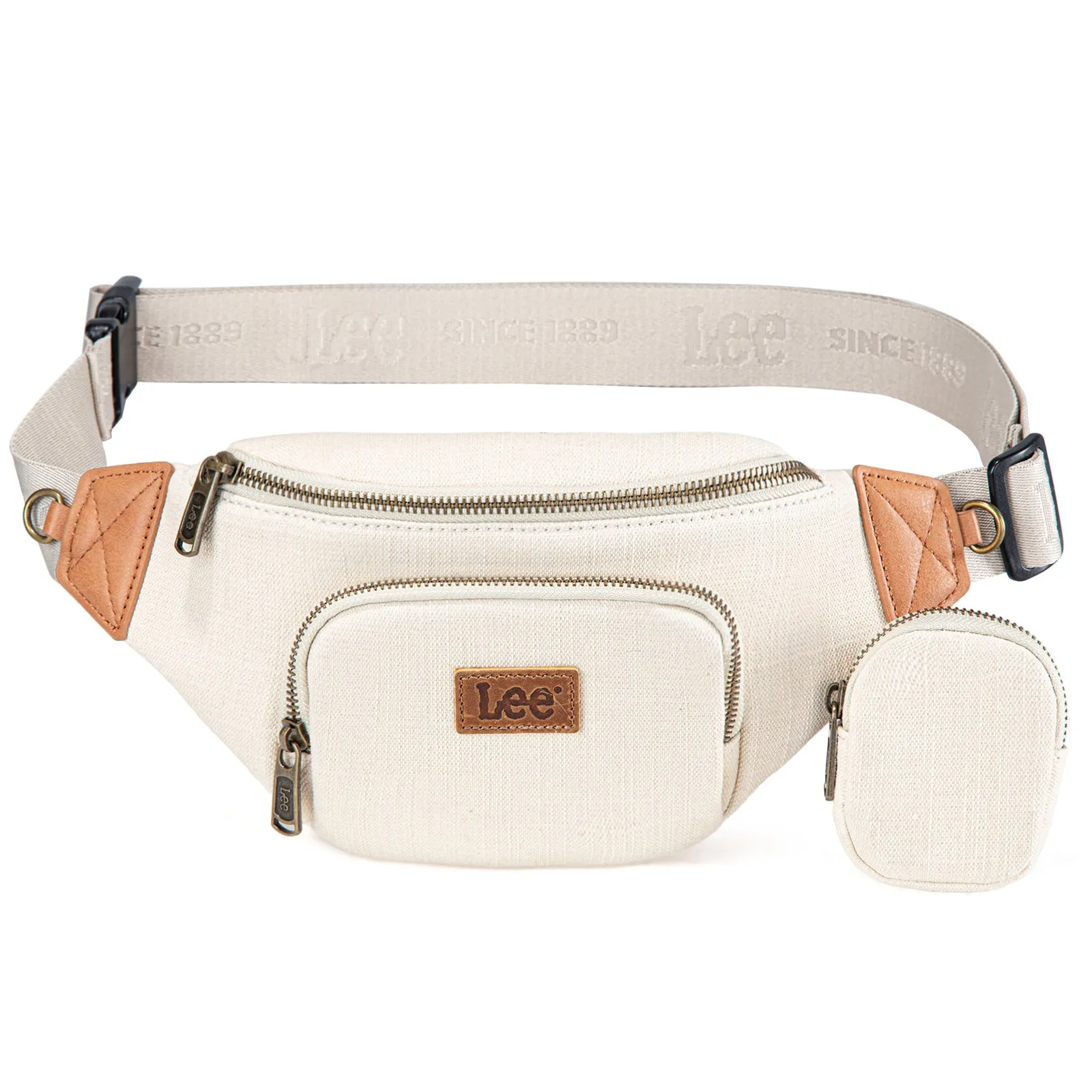 LEE58-004  LEE Denim Canvas Belt Bag With Mini Pouch