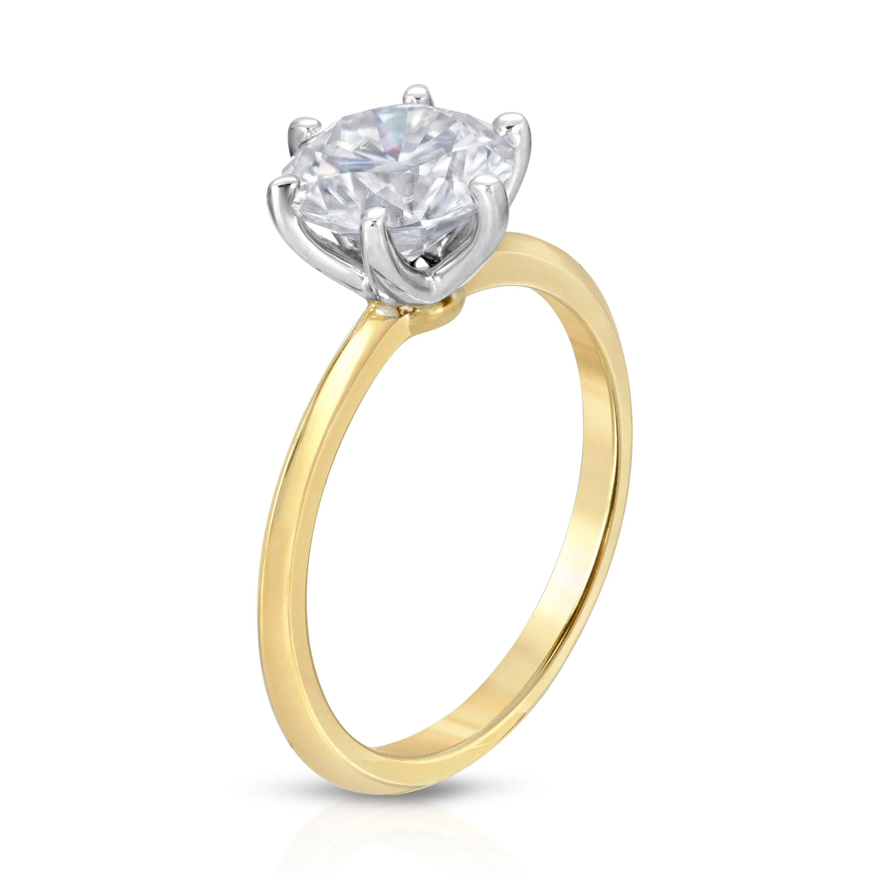 Liv (2ct) Round Moissanite Engagement Ring