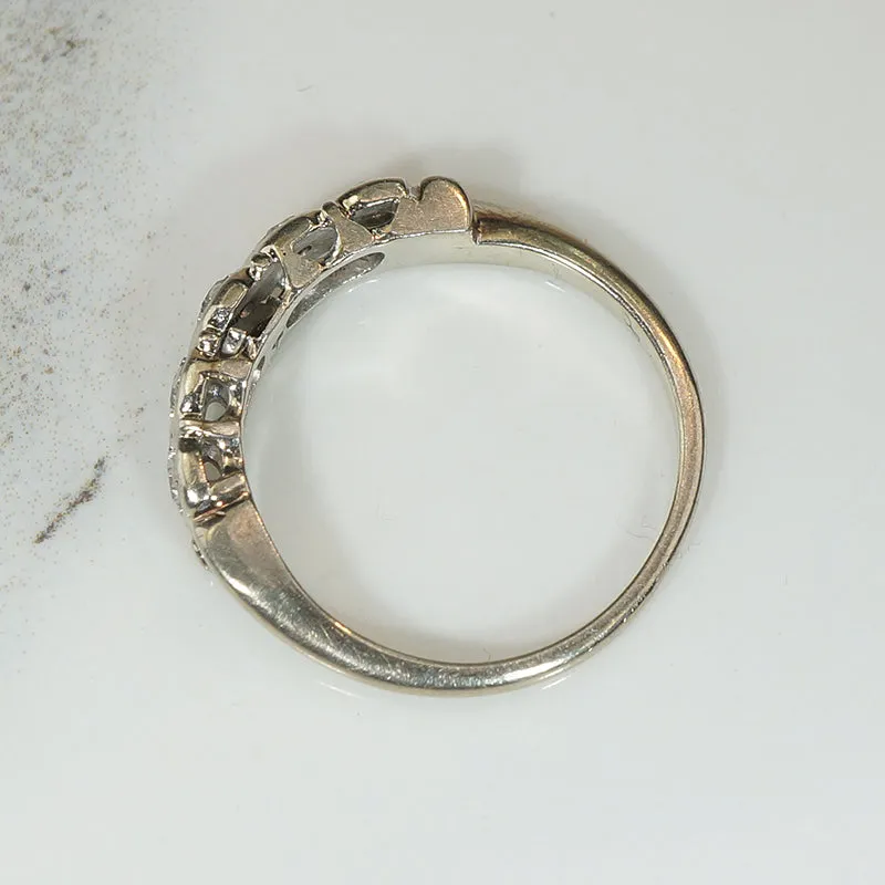 Lovely Vintage White Gold Diamond Band