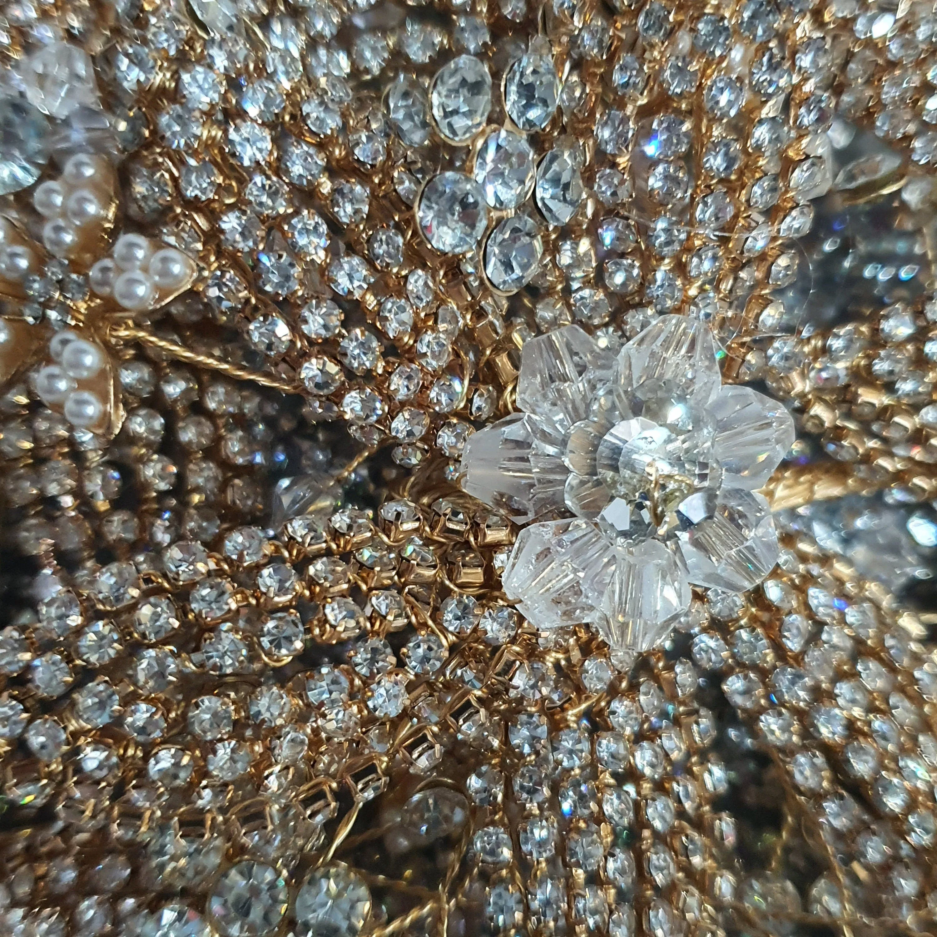 Luxury Diamante bouquet  Gold Jewel rhinestone crystal wedding bouquet Crystal Bridal Bouquet, cascade Jewel bouquet by Crystal wedding uk