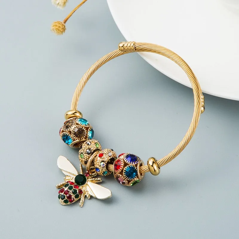 Luxury Evil Eye Butterfly Bracelet for Women Bangles Jewelry
