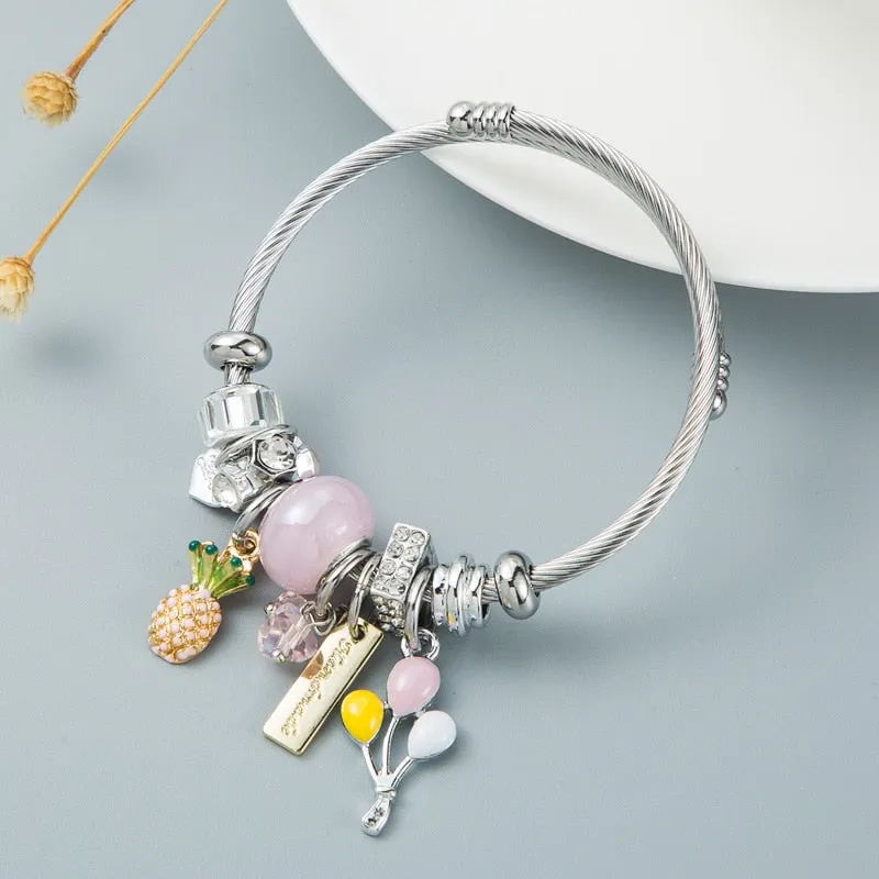 Luxury Evil Eye Butterfly Bracelet for Women Bangles Jewelry