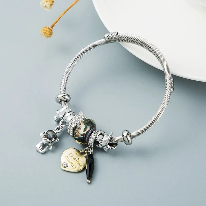 Luxury Evil Eye Butterfly Bracelet for Women Bangles Jewelry