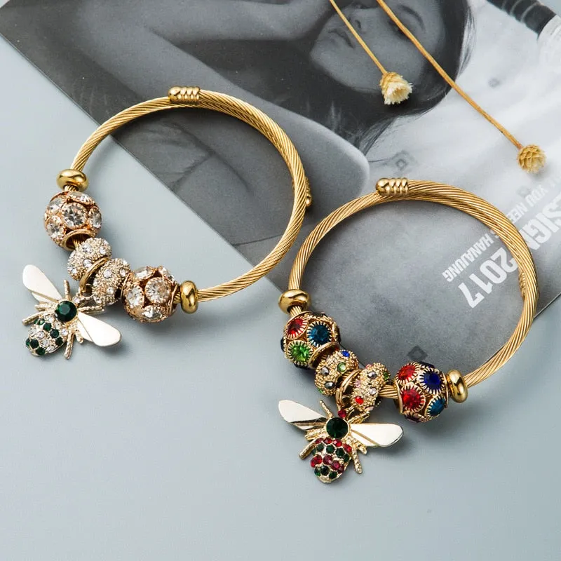 Luxury Evil Eye Butterfly Bracelet for Women Bangles Jewelry