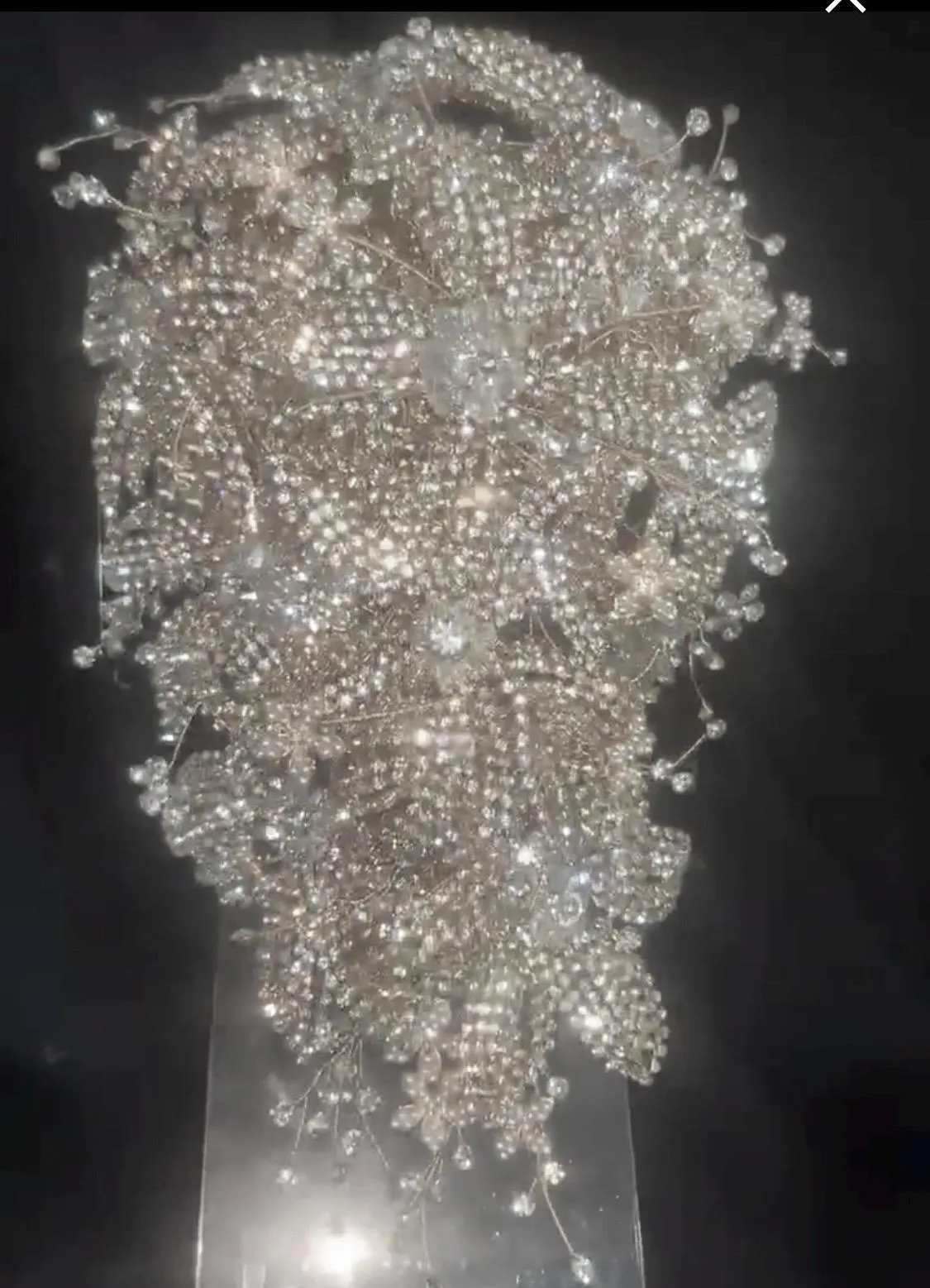 Luxury Silver Diamante bouquet  Jewel rhinestone crystal wedding bouquet Crystal Bridal Bouquet, cascade Jewel bouquet by Crystal wedding uk