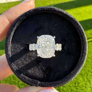 Lyndsey (4.7ct) Cushion Engagement Ring ( ) Hidden Halo