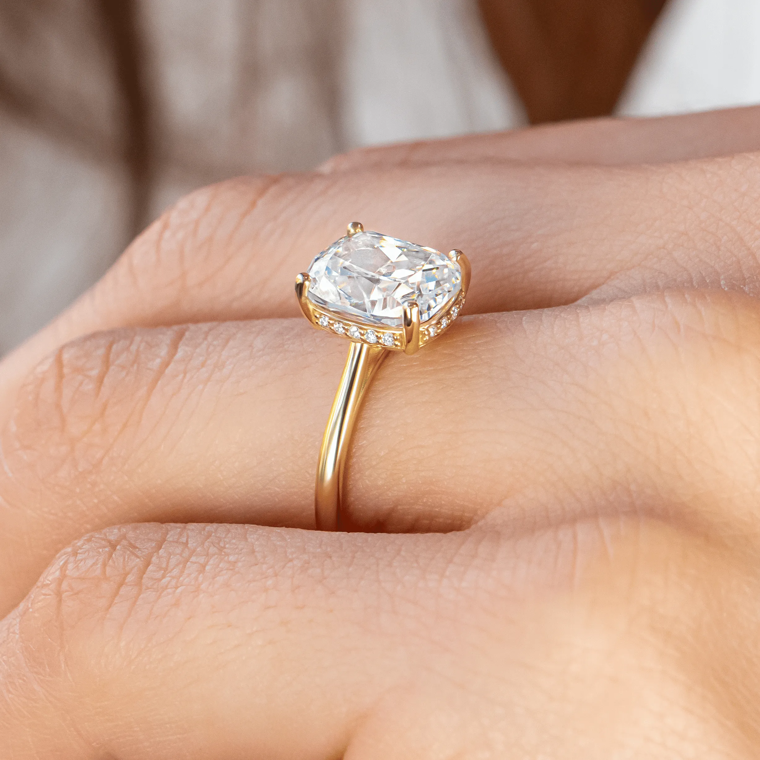 Maeve ~ Cushion Cut Engagement Ring