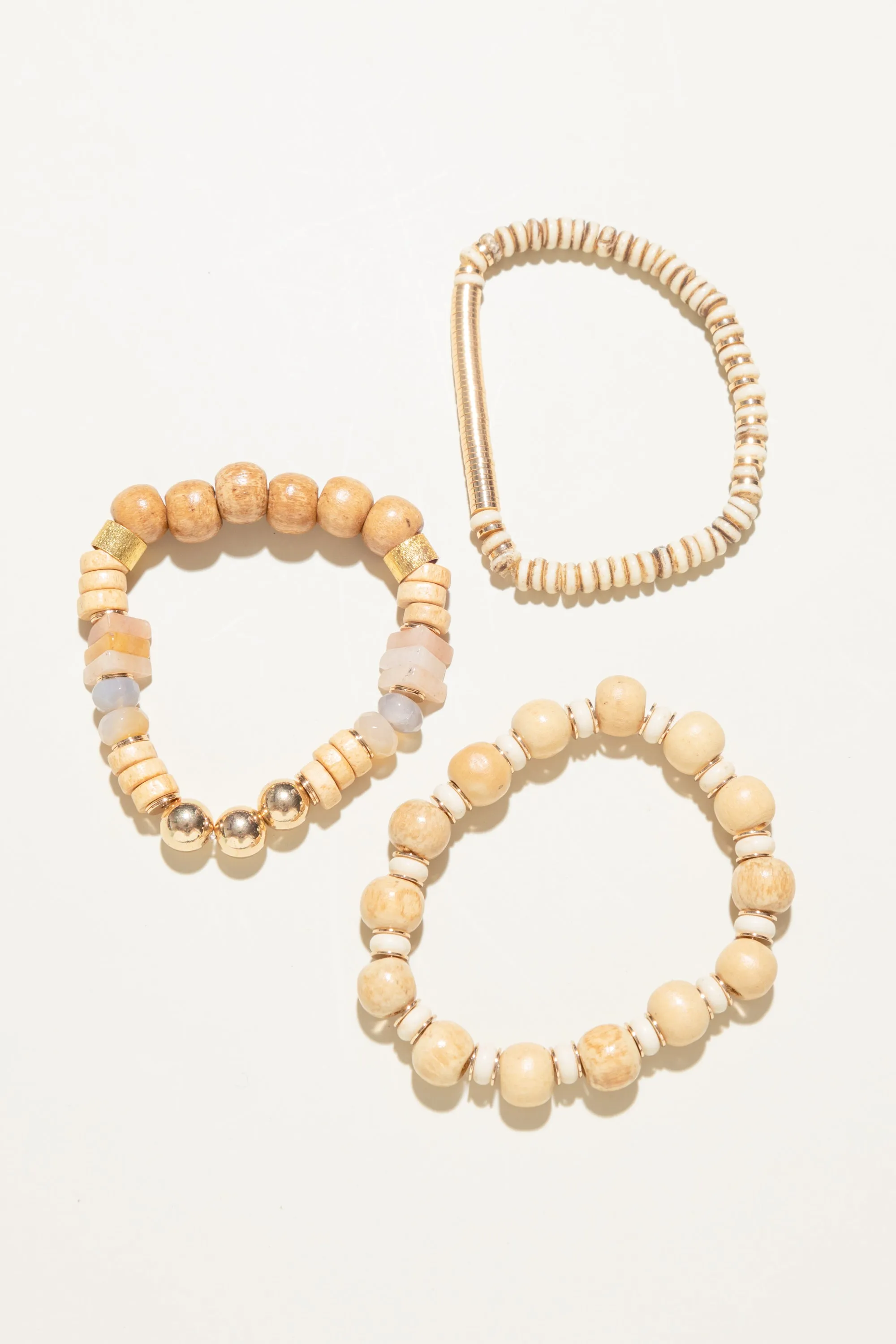 Maeve  Howlite Wooden Set Bracelet