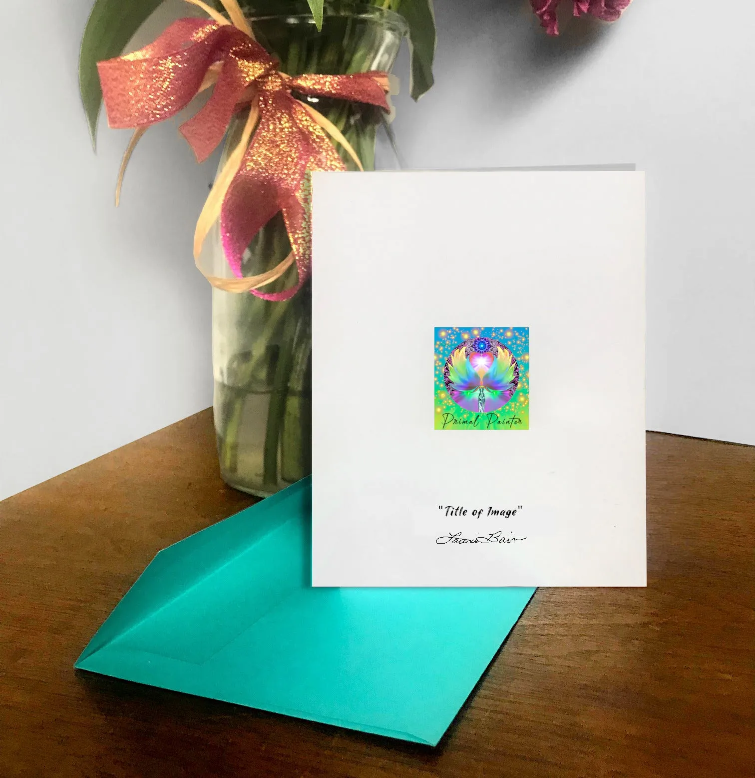 Mandala Fairy Greeting Card, Original Art Notecard, Thank You Cards - "Centered Mandala"