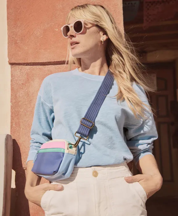 Marine Layer Colorblock Fanny Pack in Lilac Colorblock
