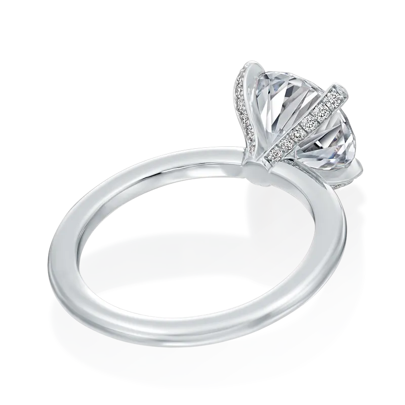 Mark Patterson Diamond Accented Prong Solitaire Engagement Ring (Setting Only)