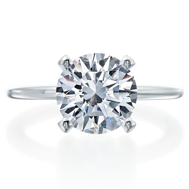 Mark Patterson Diamond Accented Prong Solitaire Engagement Ring (Setting Only)