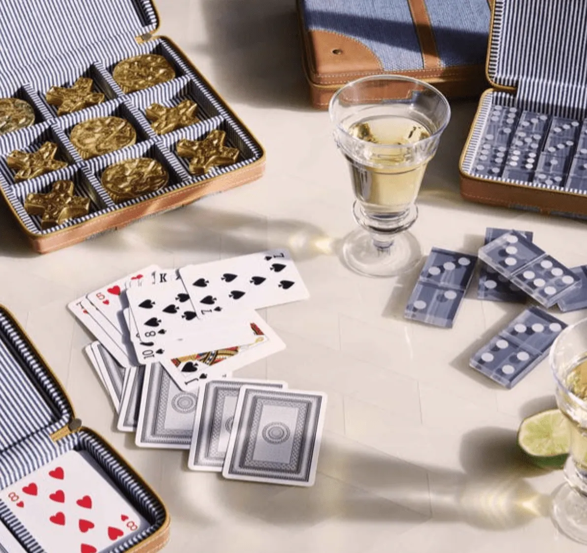 Marlow Leather Playing Card Box Set s/2